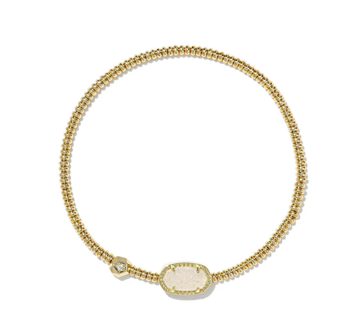 Grayson Stretch Bracelet Iridescent Drusy Gold