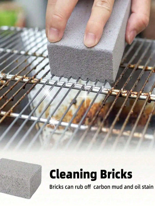 Grill Cleaning Brick, Pumice Stone Grill Cleaner, Stone Cleaning Block, BBQ Cleaning Brush, Suitable For Camping Grill Grate BBQ Dirt Removal Burnt Stains Iron Plate Cleaning, This Product Is A Consum