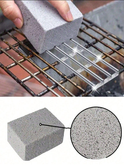 Grill Cleaning Brick, Pumice Stone Grill Cleaner, Stone Cleaning Block, BBQ Cleaning Brush, Suitable For Camping Grill Grate BBQ Dirt Removal Burnt Stains Iron Plate Cleaning, This Product Is A Consum