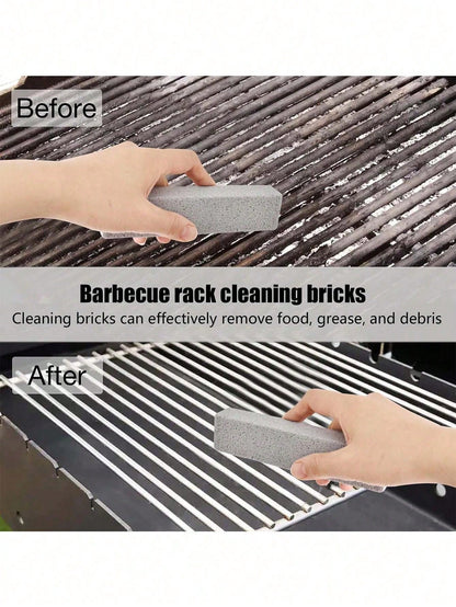 Grill Cleaning Brick, Pumice Stone Grill Cleaner, Stone Cleaning Block, BBQ Cleaning Brush, Suitable For Camping Grill Grate BBQ Dirt Removal Burnt Stains Iron Plate Cleaning, This Product Is A Consum