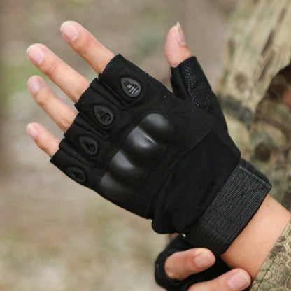 Half-Finger Shell Motorcycle Riding Gloves, Anti-Slip Breathable Protective Outdoor Sports Gloves, Suitable For Cycling, Driving, Climbing, Fitness