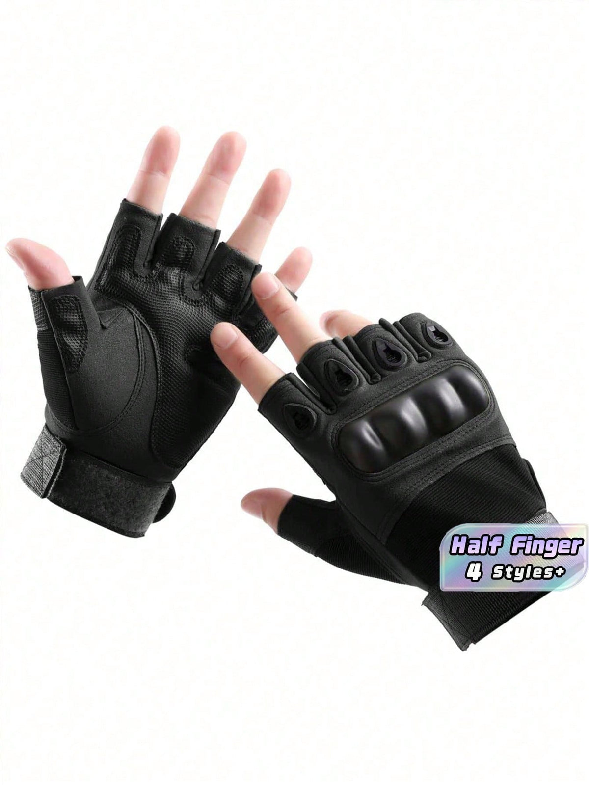 Half-Finger Shell Motorcycle Riding Gloves, Anti-Slip Breathable Protective Outdoor Sports Gloves, Suitable For Cycling, Driving, Climbing, Fitness