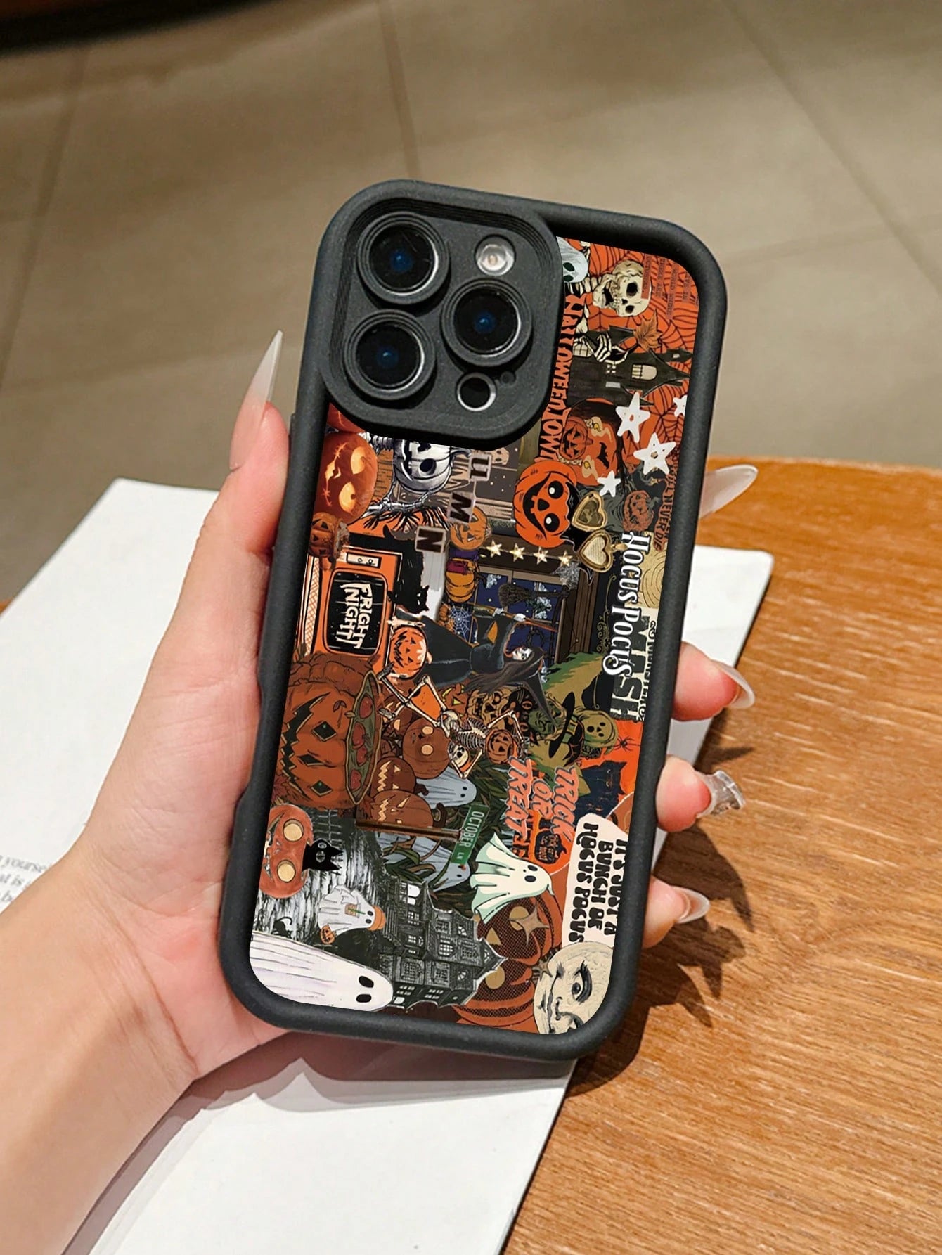 Halloween ArtFull Coverage Anti-Slip Shockproof TPU Phone Case, Simple And Fashionable, Compatible With IPhone 16/15/14/13/12/11 Pro Max/Pro/X/Xmax And All Galaxy Series, Hot Selling Item, Perfect Hal