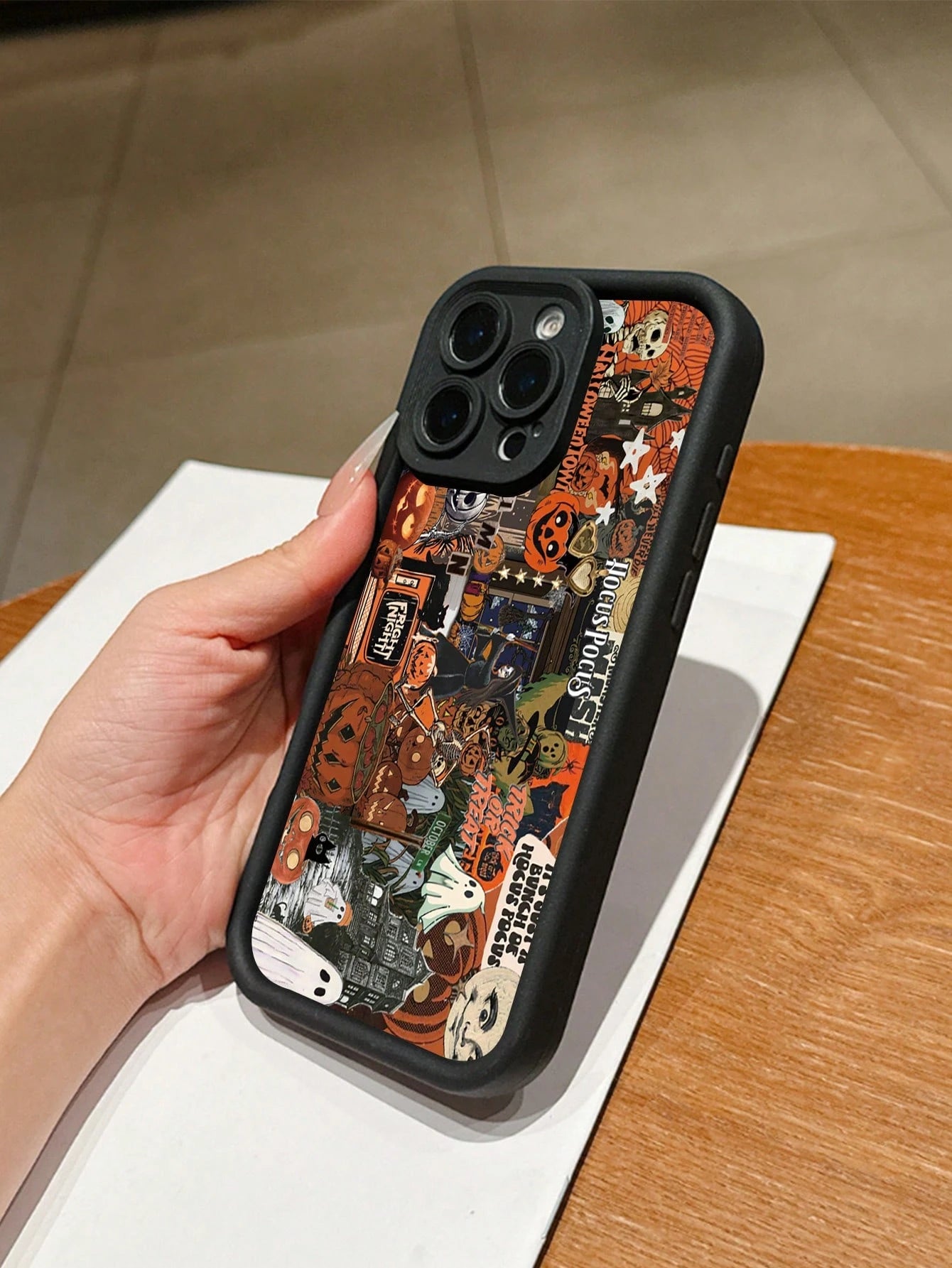 Halloween ArtFull Coverage Anti-Slip Shockproof TPU Phone Case, Simple And Fashionable, Compatible With IPhone 16/15/14/13/12/11 Pro Max/Pro/X/Xmax And All Galaxy Series, Hot Selling Item, Perfect Hal