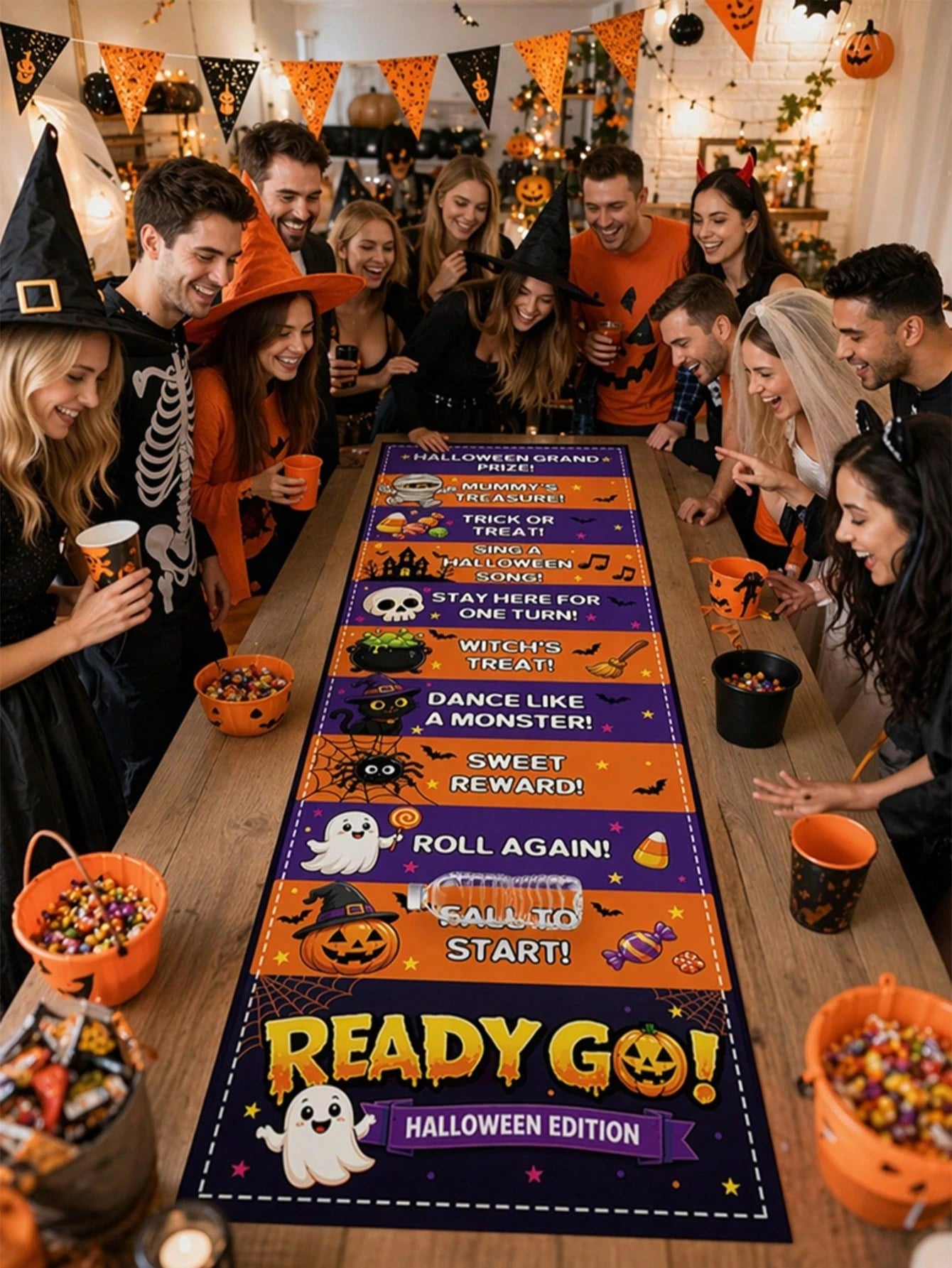 Halloween Funny Party Bottle Rolling Game, Halloween Party Candy Challenge Spinner, Rolling Game Prop, Suitable For Halloween Party Game, Halloween Party Favors, Halloween Party Supplies, Halloween Pa