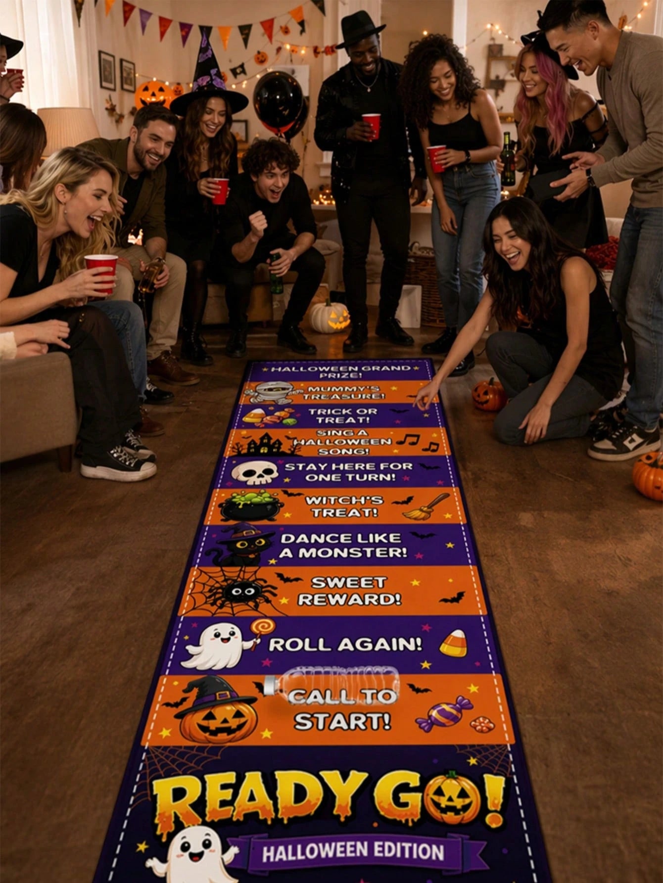 Halloween Funny Party Bottle Rolling Game, Halloween Party Candy Challenge Spinner, Rolling Game Prop, Suitable For Halloween Party Game, Halloween Party Favors, Halloween Party Supplies, Halloween Pa