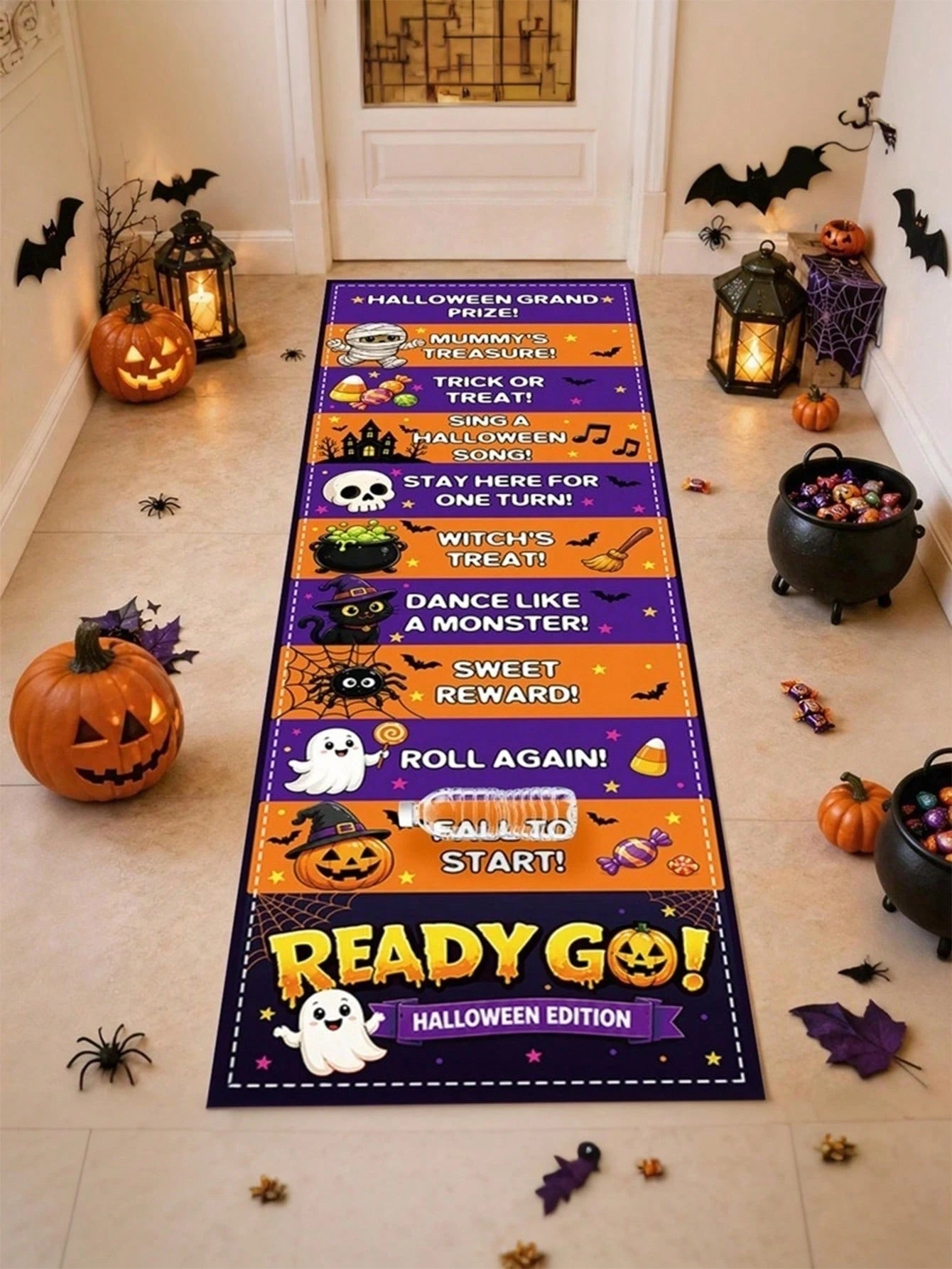 Halloween Funny Party Bottle Rolling Game, Halloween Party Candy Challenge Spinner, Rolling Game Prop, Suitable For Halloween Party Game, Halloween Party Favors, Halloween Party Supplies, Halloween Pa