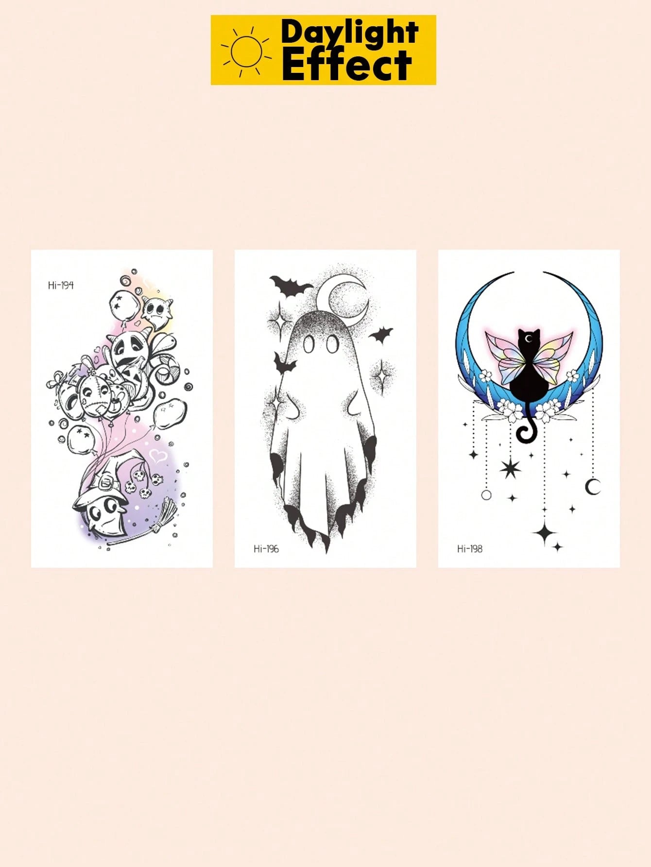 Halloween Glow Tattoo Sticker, Luminous Ghost Pumpkin Black Cat Temporary Tattoo, Cute Spooky Glow In The Dark Fake Tattoo, Waterproof Long Lasting Body Art Decal For Women Men, Party Cosplay Festival