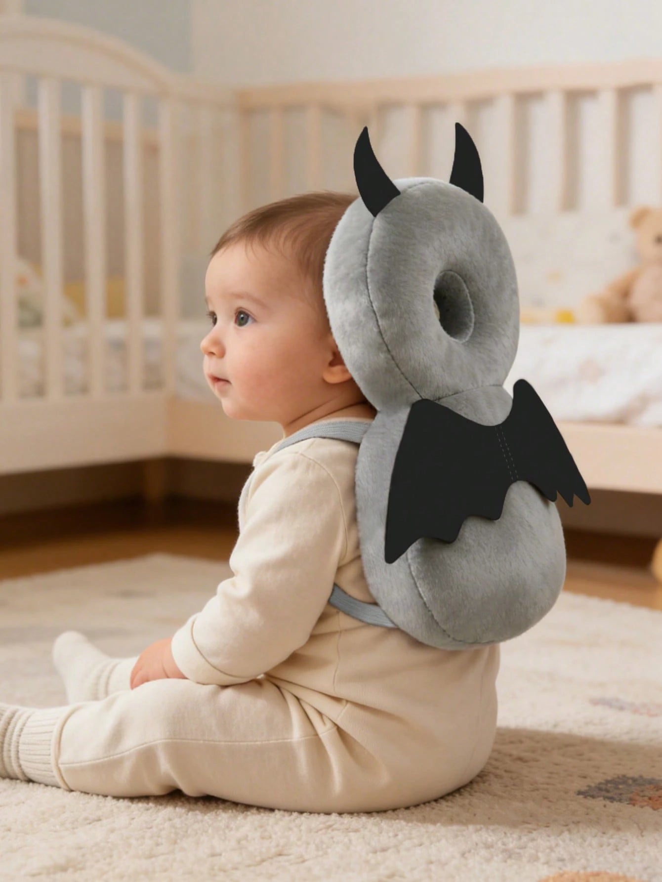 HAPPY WALK Second-Generation Upgraded Baby Anti-Fall Head Protector-Cute Bat Design, Specially Designed For The Crawling And Walking Stages; Large Size.