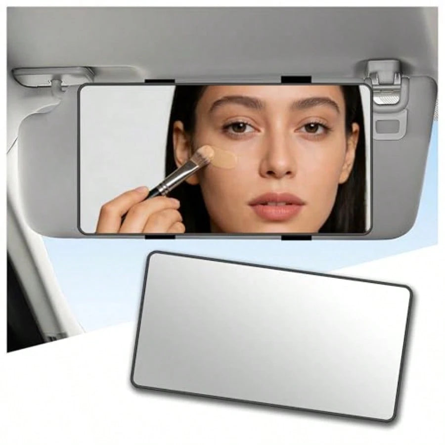 HD Lar Car Mirror Vanity With TrapMultifuncnal CCar Makeup Mirror For Car Un Or Eential Inter Car Acceorie CCar Or Mirror For Car UV Truck Black