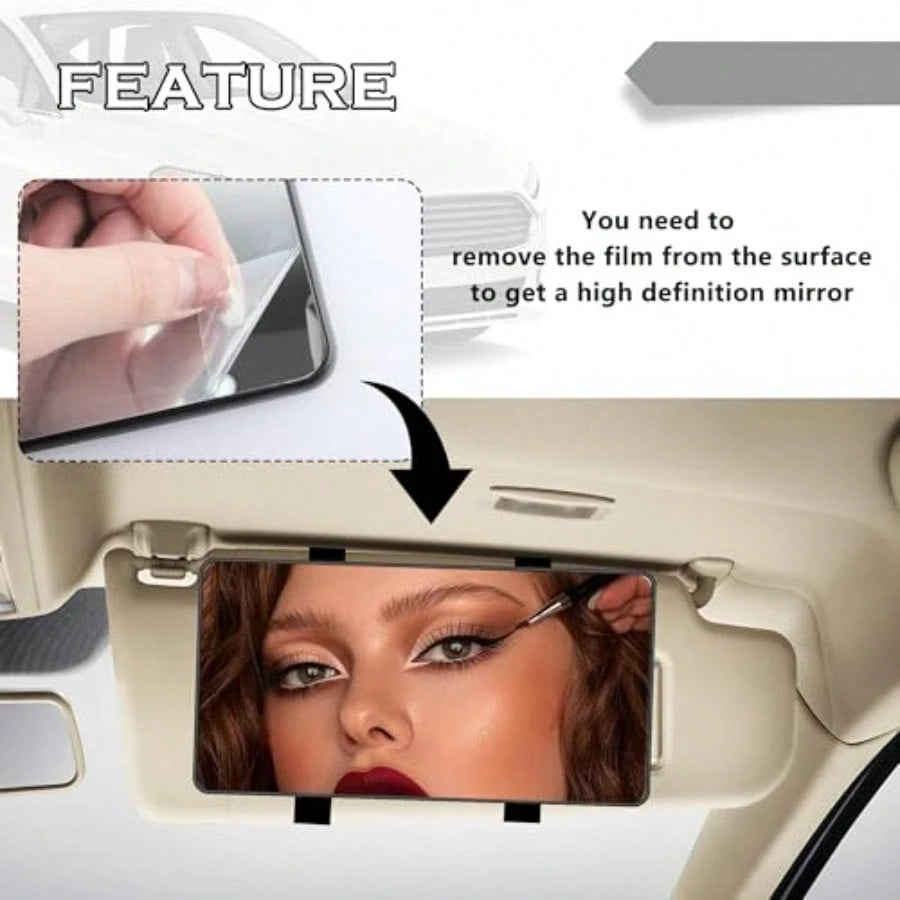 HD Lar Car Mirror Vanity With TrapMultifuncnal CCar Makeup Mirror For Car Un Or Eential Inter Car Acceorie CCar Or Mirror For Car UV Truck Black