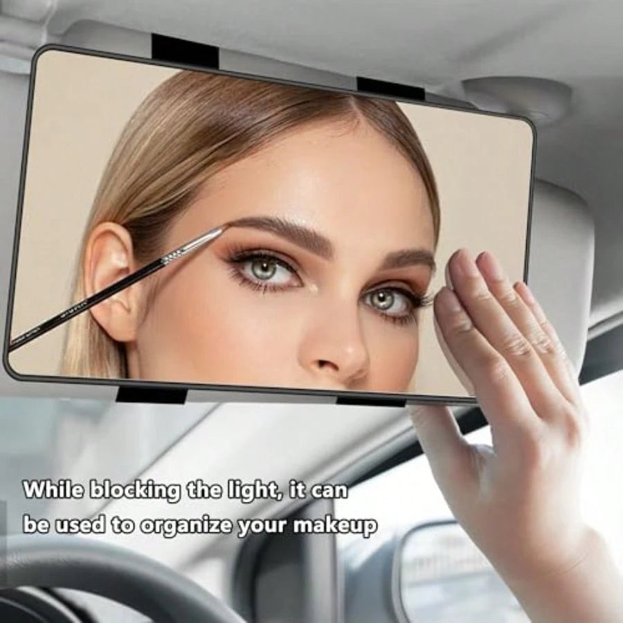 HD Lar Car Mirror Vanity With TrapMultifuncnal CCar Makeup Mirror For Car Un Or Eential Inter Car Acceorie CCar Or Mirror For Car UV Truck Black