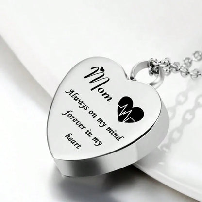 Heart Urn Necklace For Ashes Women Men Cremation Jewelry For Ashes Cremation Necklace In Memory Of Loved One Grandpa Grandma Dad Mom Uncle Aunt Brother Sister Daughter Son