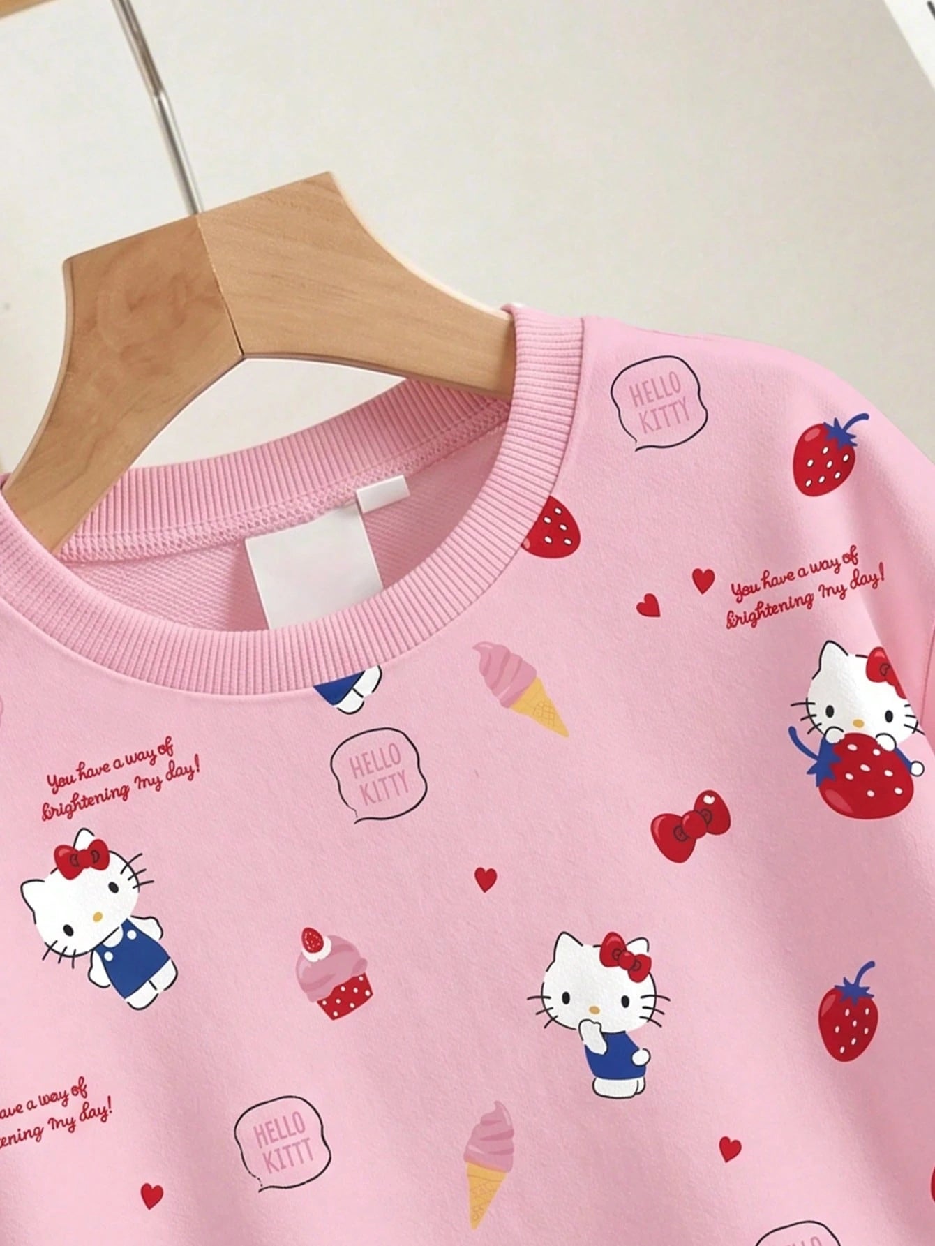 HELLO KITTY AND FRIENDS| GraphicGems Baby Girl Round Neck Cartoon Print Casual Daily Long Sleeve Sweatshirt
