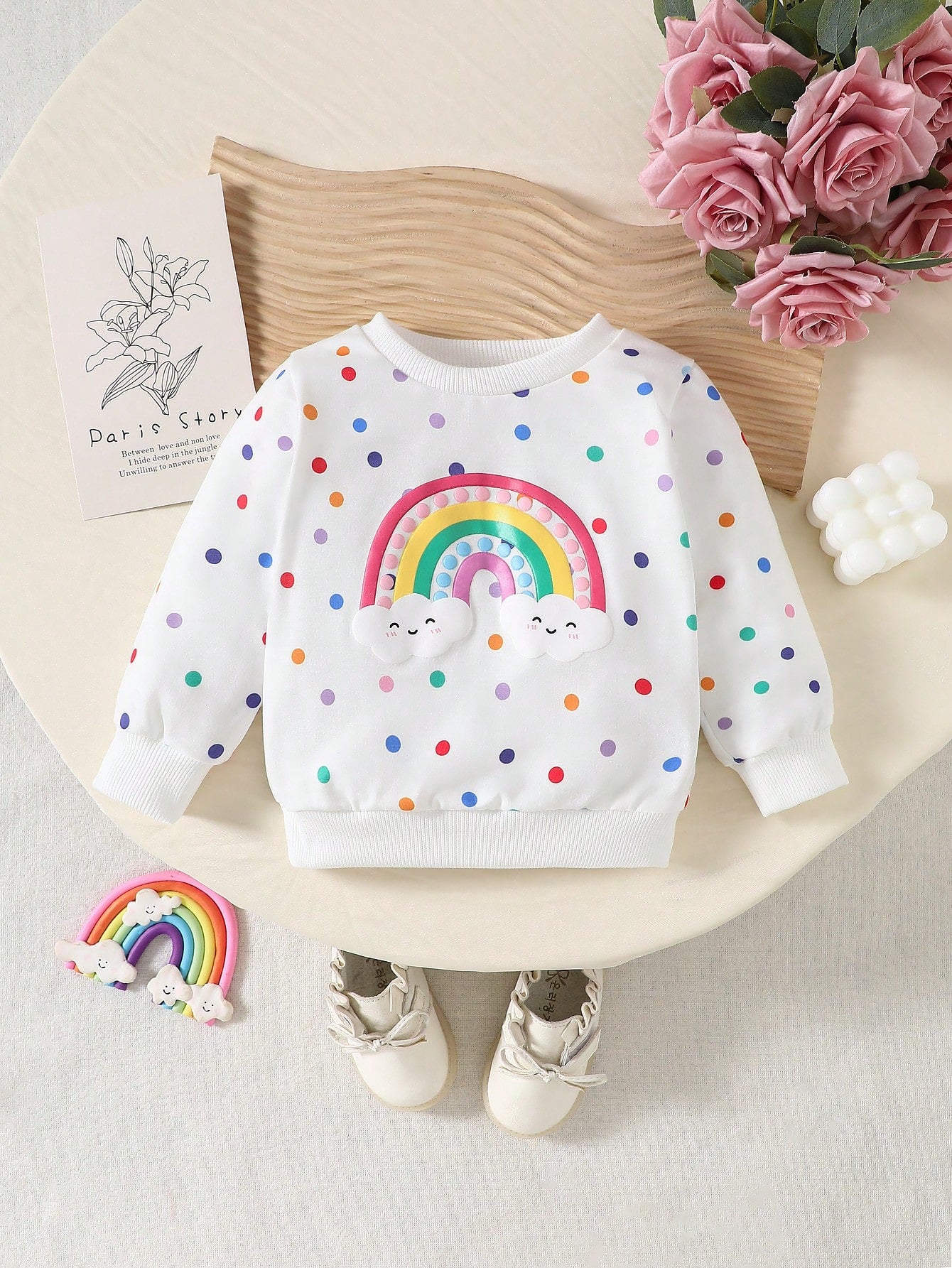 HELLO KITTY AND FRIENDS| GraphicGems Baby Girl Round Neck Cartoon Print Casual Daily Long Sleeve Sweatshirt