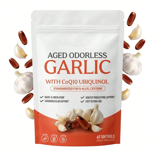 High Demand!Garlic Extract 600mg Softgels (60 Count)- Odorless Aged Garlic Extra....Women Daily Nutrient Support!