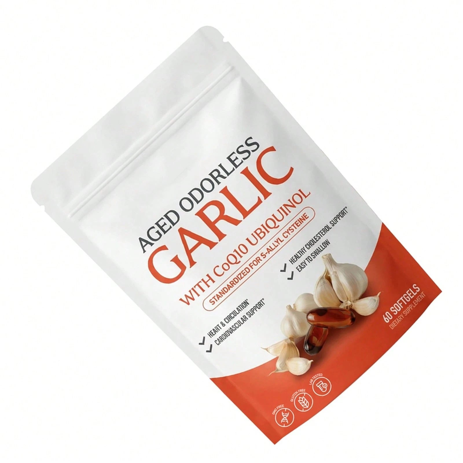 High Demand!Garlic Extract 600mg Softgels (60 Count)- Odorless Aged Garlic Extra....Women Daily Nutrient Support!