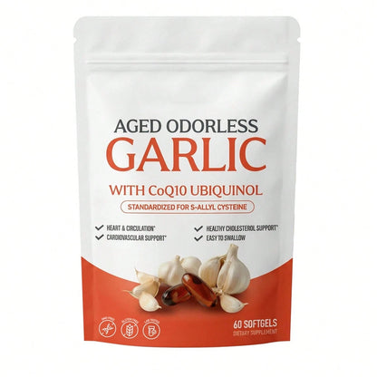 High Demand!Garlic Extract 600mg Softgels (60 Count)- Odorless Aged Garlic Extra....Women Daily Nutrient Support!