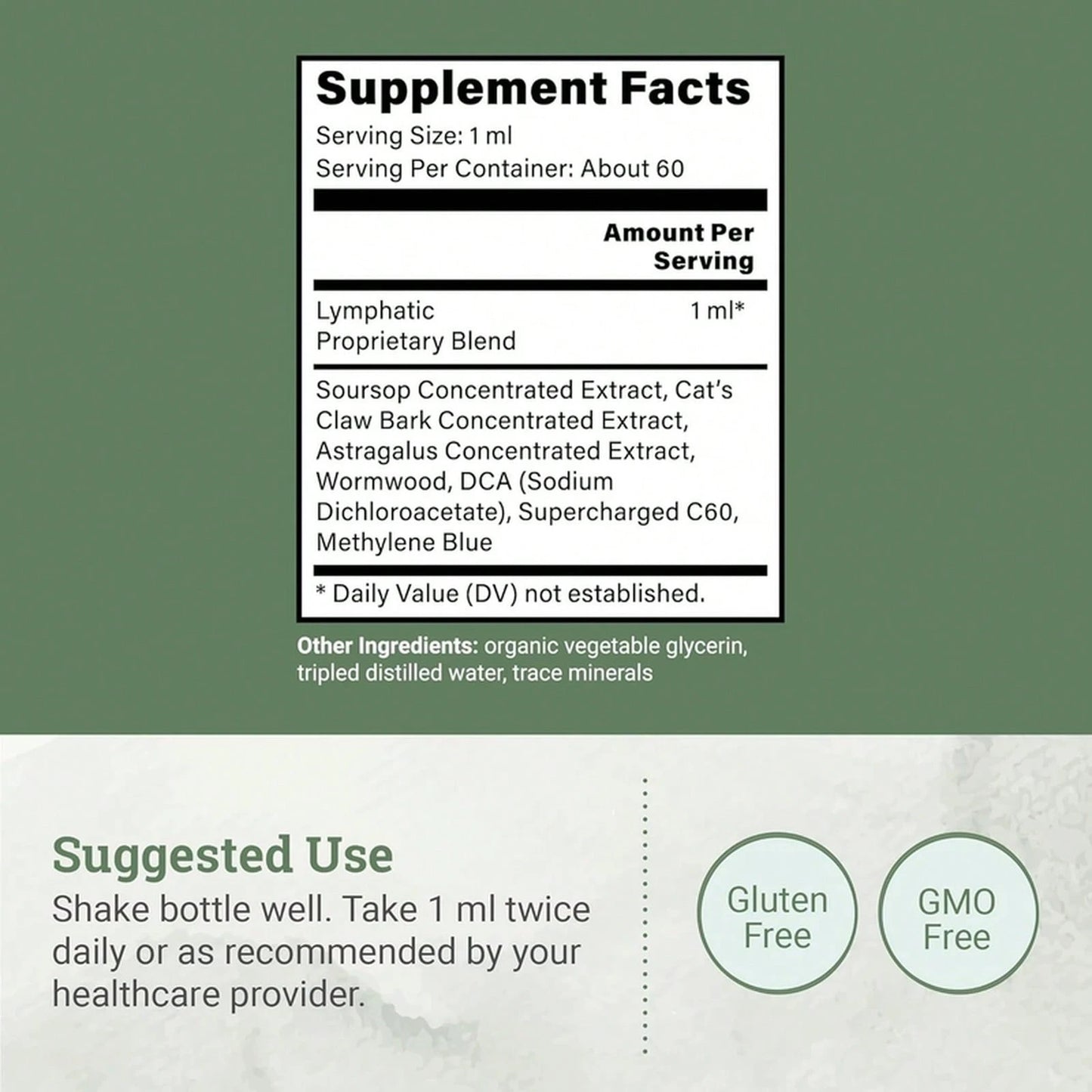 High Demand!Lymphatic Drainage Drops, Lymph Detox- Supplement W Soursop Cat'S Claw Bark, As.Women Daily Nutrient Support!