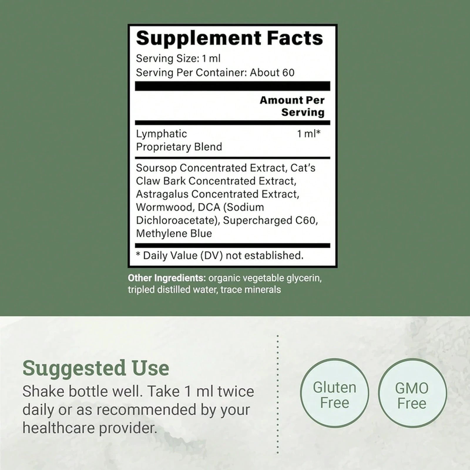 High Demand!Lymphatic Drainage Drops, Lymph Detox- Supplement W Soursop Cat'S Claw Bark, As.Women Daily Nutrient Support!