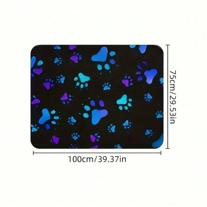 HOMPOOLL 1 Stylish Car Trunk Mat With Paw Print Pattern- Durable Polyester Material, Keep Dry And Clean, Add Personality To Your Car Interior, Trunk Protection Mat