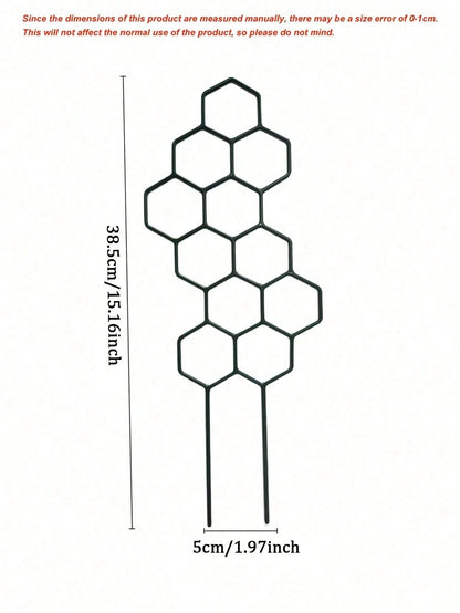 Honeycomb Shaped Plant Climbing Trellis, Outdoor Potted Plant Support, Rust-Resistant Plastic Rack Suitable For Potted Vines And Flowers, Space-Saving Support For Indoor And Outdoor Gardens