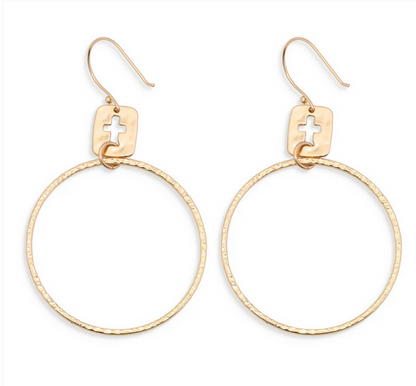 Jordan Hoop Open Cross Gold