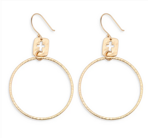Jordan Hoop Open Cross Gold
