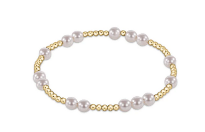 Hope Unwritten 6mm Bead Bracelet- Pearl