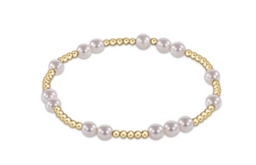 Hope Unwritten 6mm Bead Bracelet- Pearl