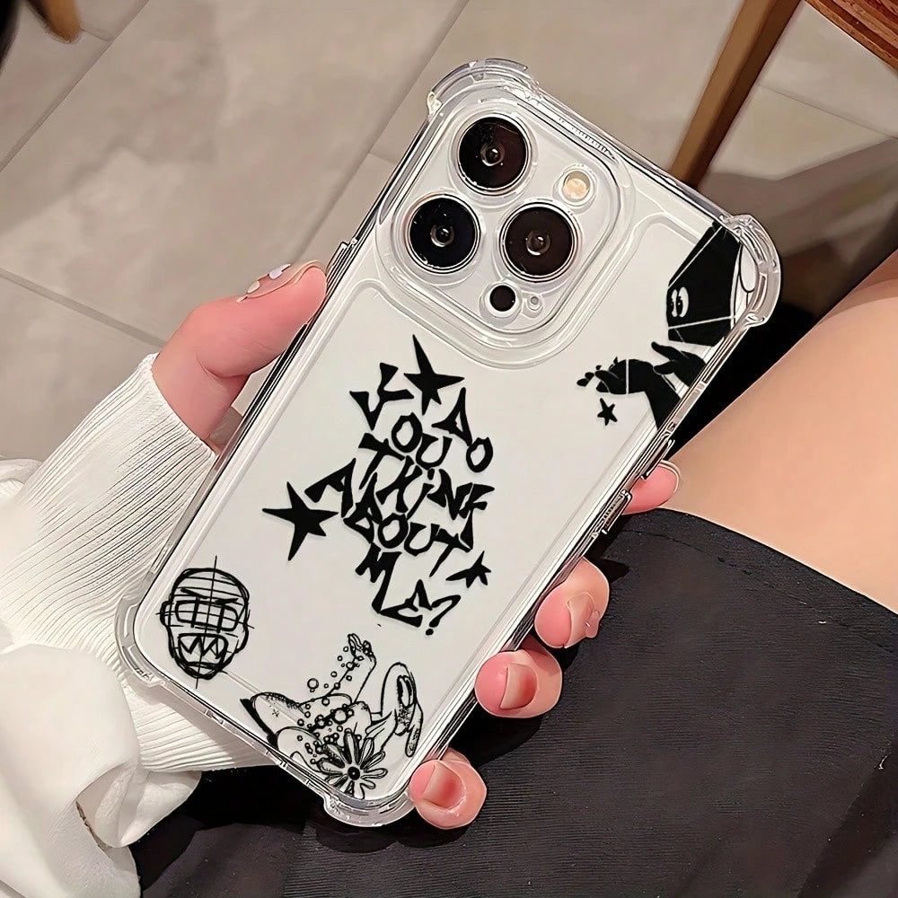 Hot Selling ATP Album NSQK Phone Case For 17 16e 16 15 14 13 12 11 Mini Pro Max Air X XR XSMAX 8 7 Plus Shockproof Transparent Soft Back Case, Daily Use Case, Anime Theme, Durable Material, UV Printi