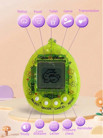 Hot Selling Electronic Pet Handheld Retro Game Console, Children's Educational Toy, Pendant Gift, Mini Electronic Pet, Student Game Console, Children's Gift
