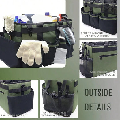 Household Sink And Car Cleaning Tool Storage Bag Portable Wearable Storage Box With Shoulder Strap Large Capacity Tool Kit