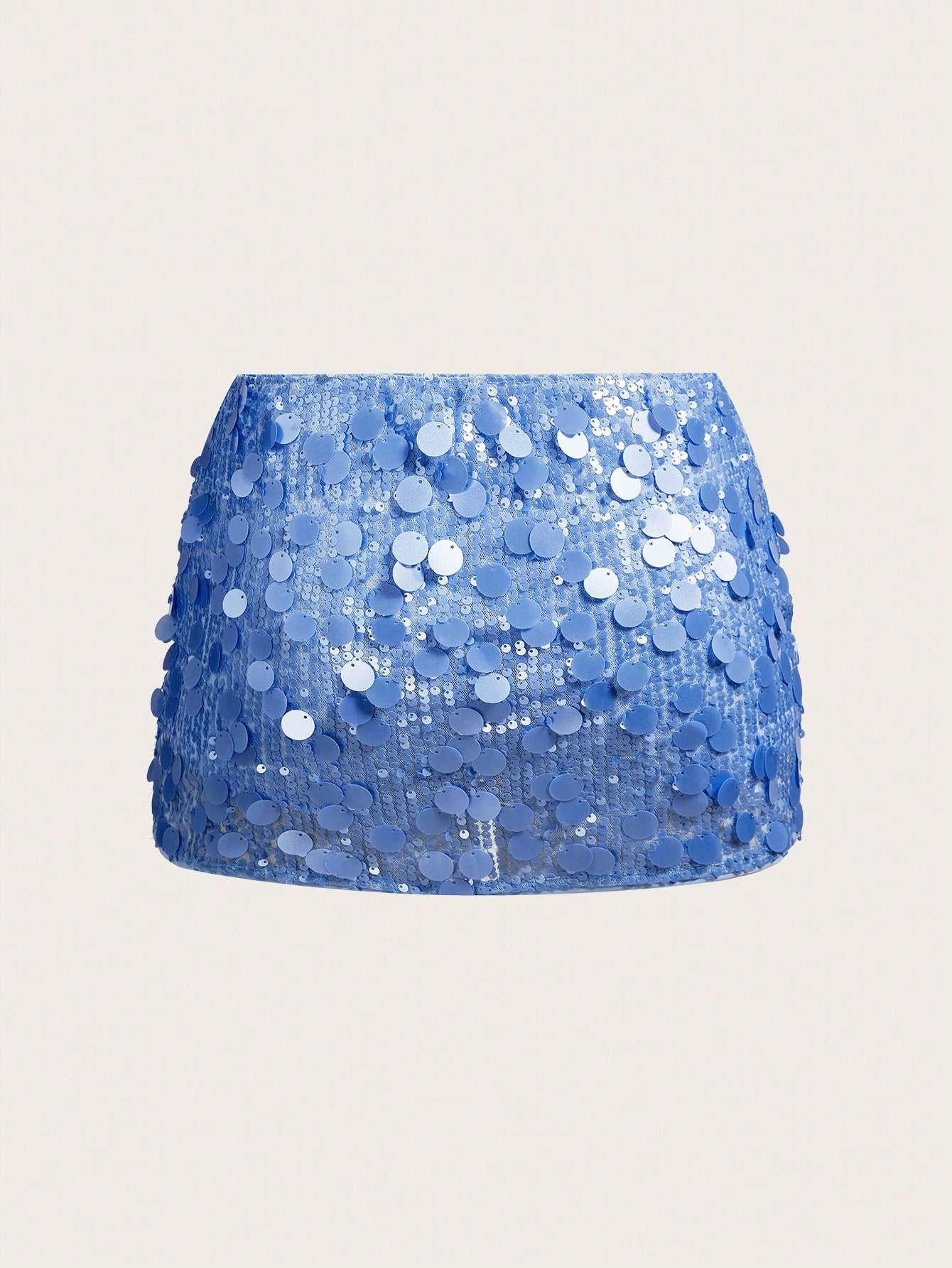 ICON Blue Bodycon High Waist Super Short Women's Mini Skirt Party Autumn Sequin