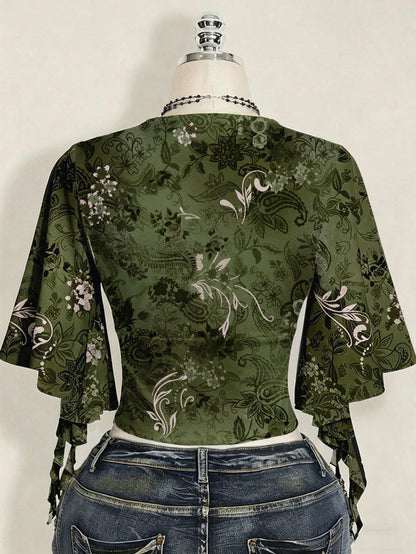 ICON Patterned Print Plus Size T-Shirt, Suitable For Music Festival