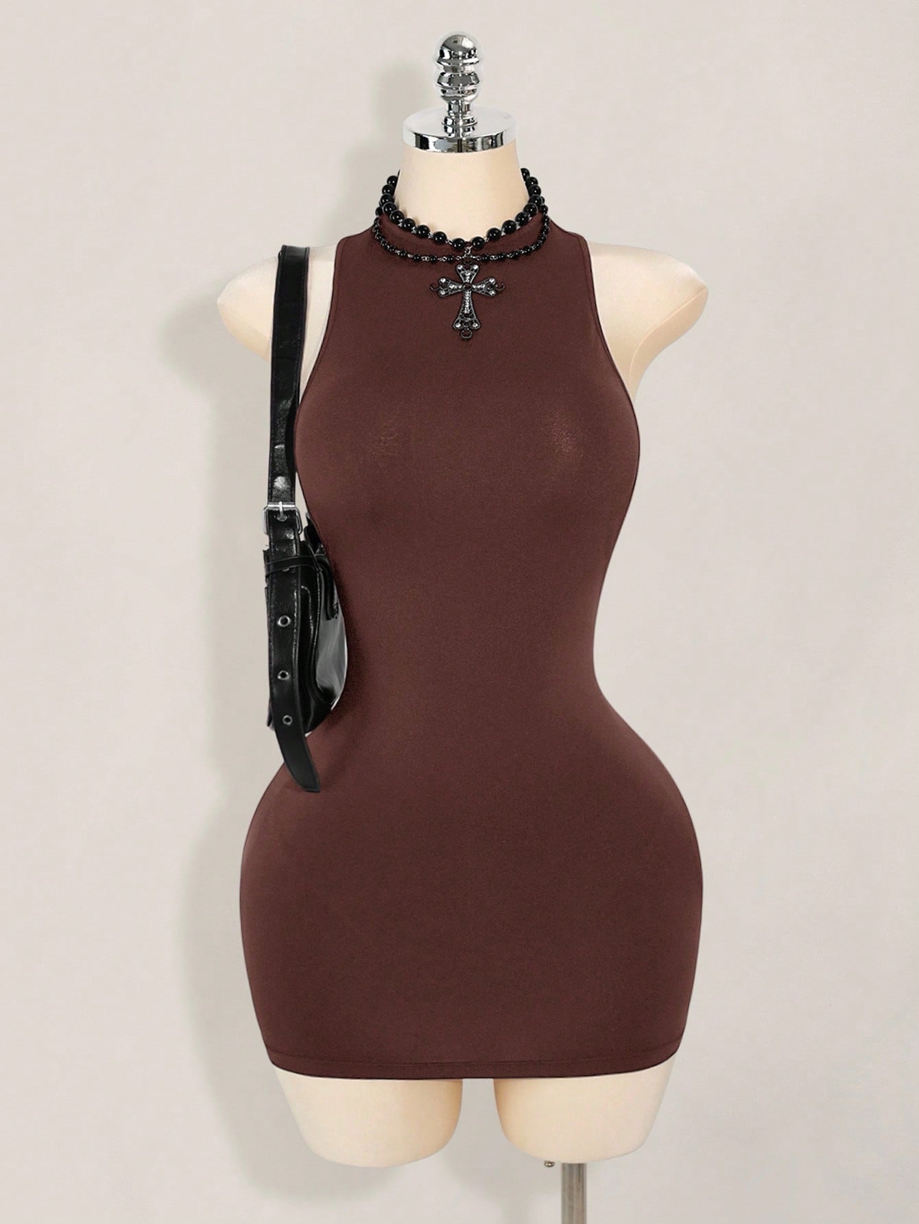 ICON Solid Color Criss-Cross Backless Sexy Casual Mini Dress,Dresses For Women Party