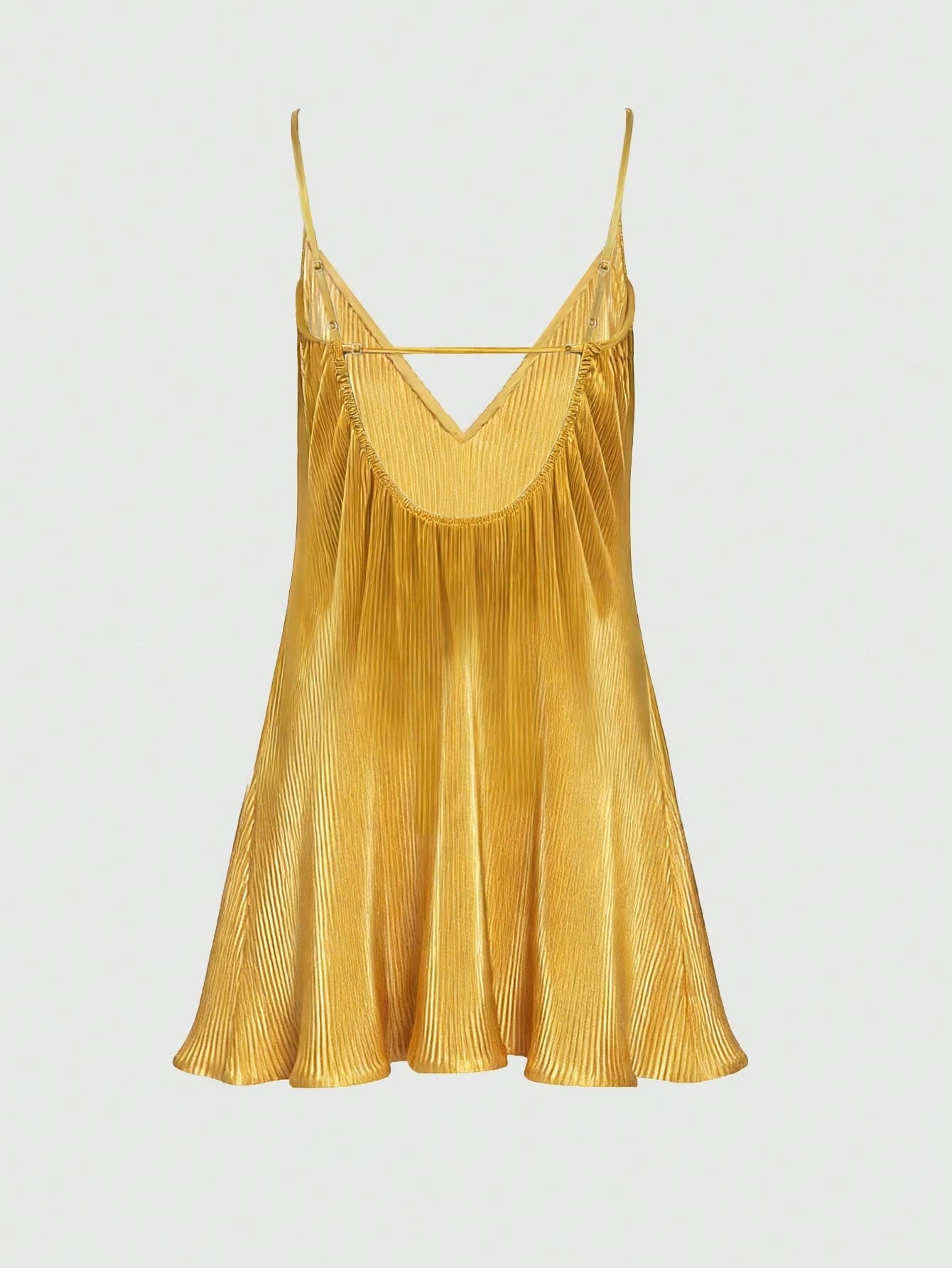 INAWLY Solid Color Casual Elegant Versatile Summer Sleeveless Dress Mustard Yellow Holiday Holiday Vacation