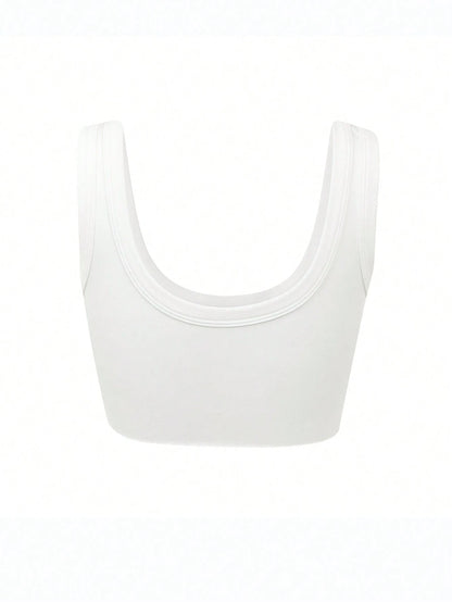 INAWLY Women's Solid Color Simple Daily Tank Top