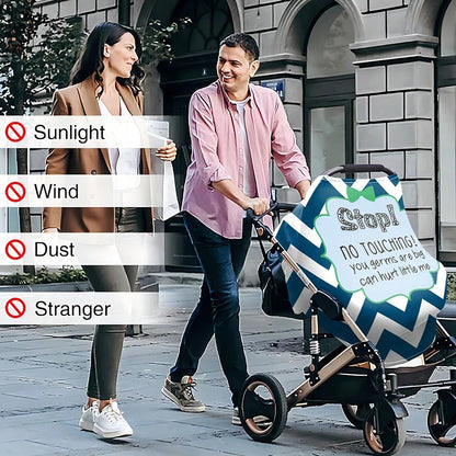 Infant Carseat Canopy For Newborn Carrier Stroller Shopping Cart,No Touch Sign Car Seat Cover For Babies, New Mom Nursing Covers Breastfeeding Scarf