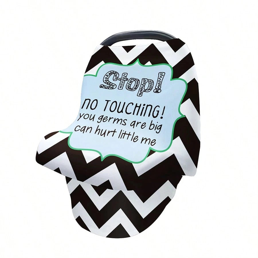 Infant Carseat Canopy For Newborn Carrier Stroller Shopping Cart,No Touch Sign Car Seat Cover For Babies, New Mom Nursing Covers Breastfeeding Scarf