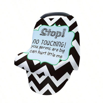 Infant Carseat Canopy For Newborn Carrier Stroller Shopping Cart,No Touch Sign Car Seat Cover For Babies, New Mom Nursing Covers Breastfeeding Scarf