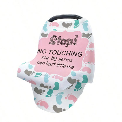 Infant Carseat Canopy For Newborn Carrier Stroller Shopping Cart,No Touch Sign Car Seat Cover For Babies, New Mom Nursing Covers Breastfeeding Scarf