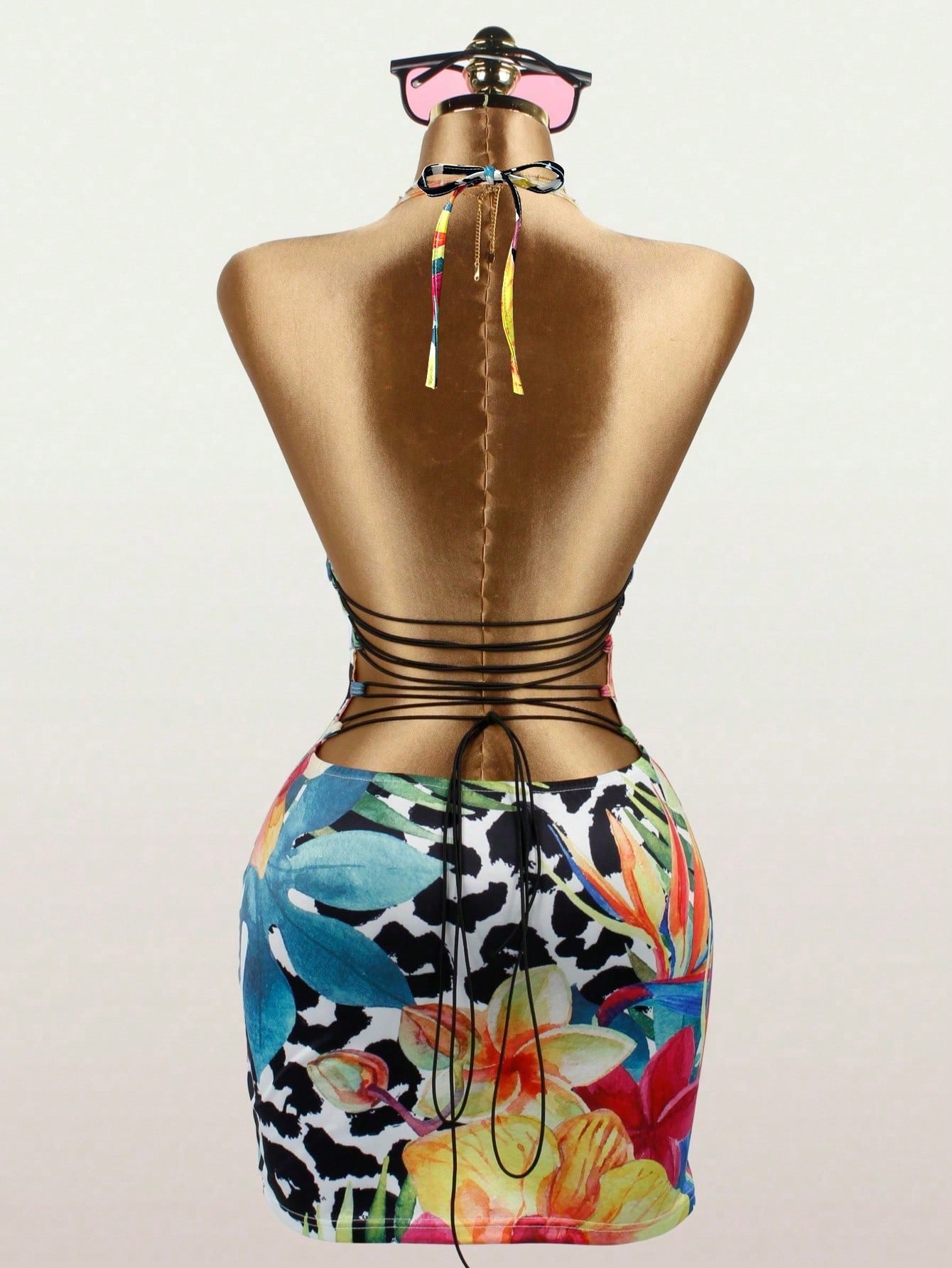 Inmen Sexy Retro Sleeveless Spaghetti Strap Dress, Flowing Elegant Outfit For Music Festivals And Occasions Vacation Party