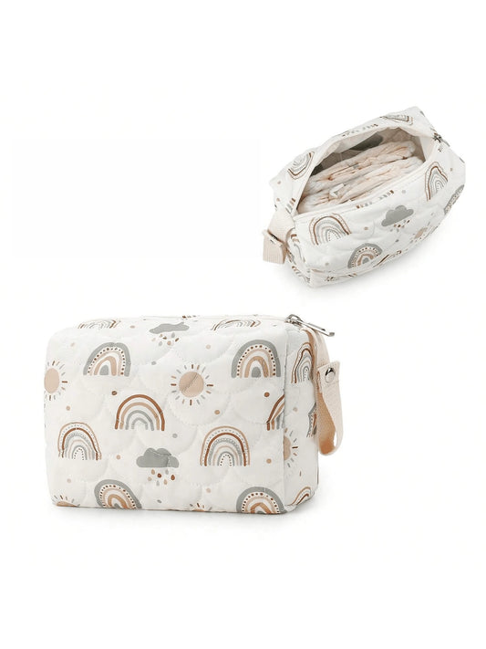 INS Printing Korean Style Diaper Organizer Bag, Baby Diaper Changing Supplies Storage Hanging Bag