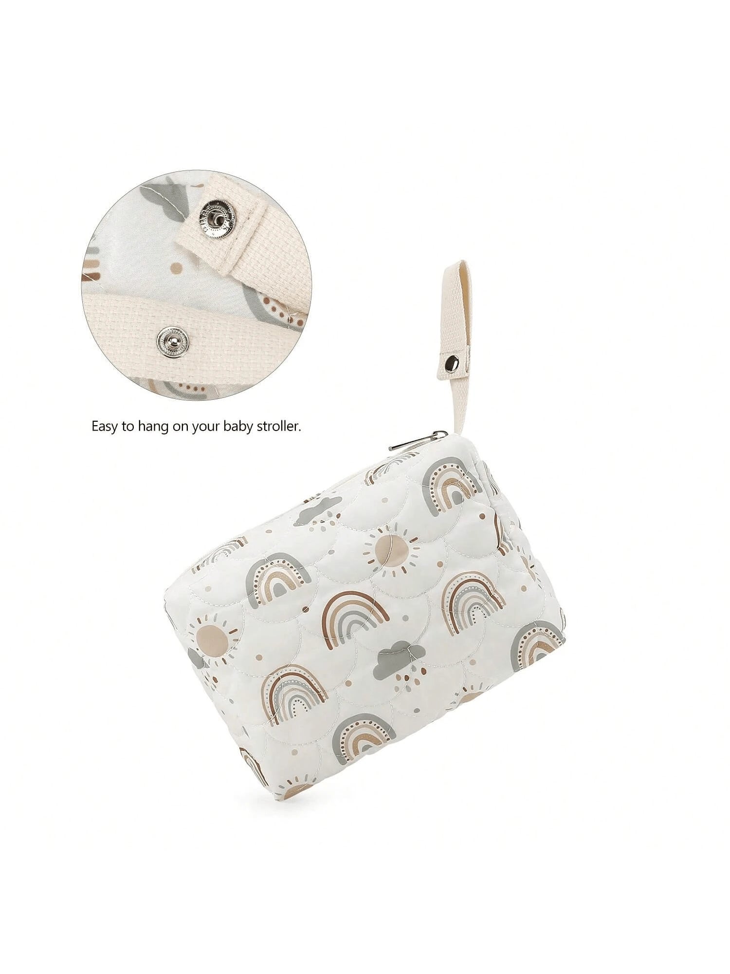 INS Printing Korean Style Diaper Organizer Bag, Baby Diaper Changing Supplies Storage Hanging Bag