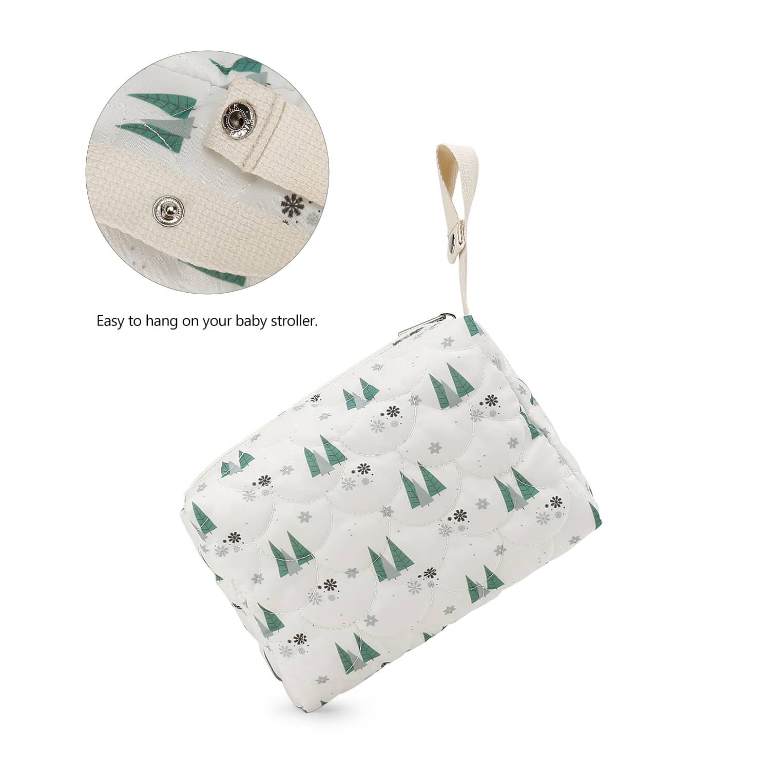 INS Printing Korean Style Diaper Organizer Bag, Baby Diaper Changing Supplies Storage Hanging Bag