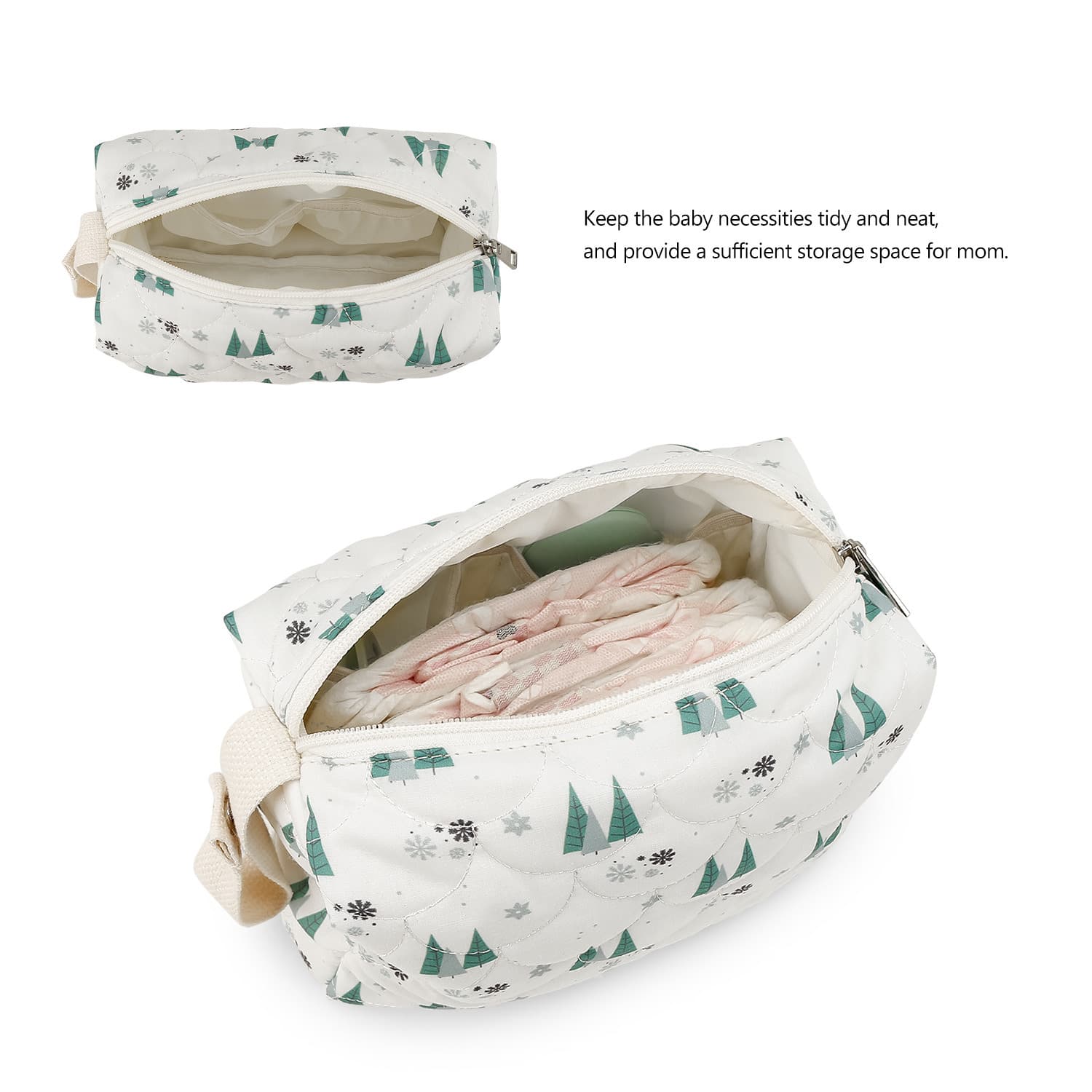 INS Printing Korean Style Diaper Organizer Bag, Baby Diaper Changing Supplies Storage Hanging Bag