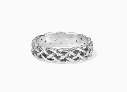 Interlok Braid Band Ring Silver 8