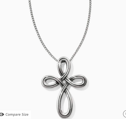 Interlok Petite Cross Necklace Silver OS