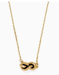 Interlok Single Knot Petite Necklace Gold